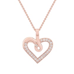 Srdíčko ze zlata s diamanty v přívěsku Savita