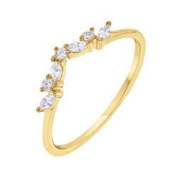 Vykrojený prsten s round a marquise lab-grown diamanty Fergal