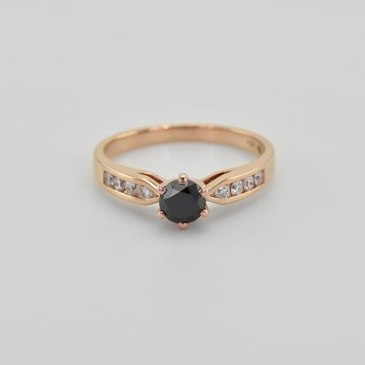 Prsten s černým diamantem 39173