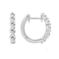 Kruhové náušnice zdobené diamanty Chay