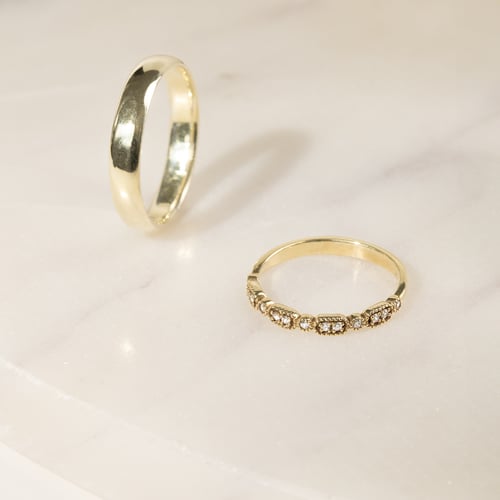 Vintage prsten s lab-grown diamanty a komfortní prsten Liam