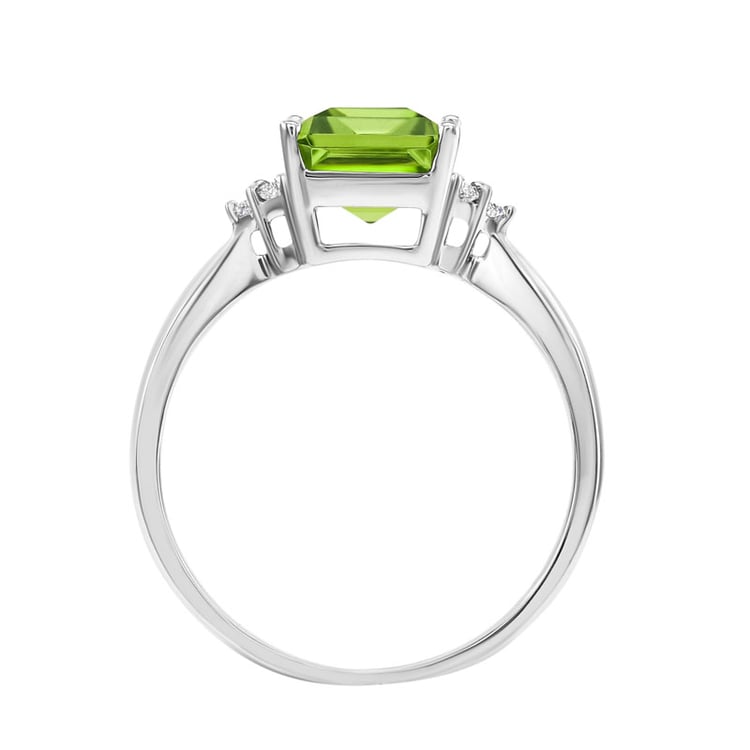 Zlatý prsten s olivínem a diamanty 31078