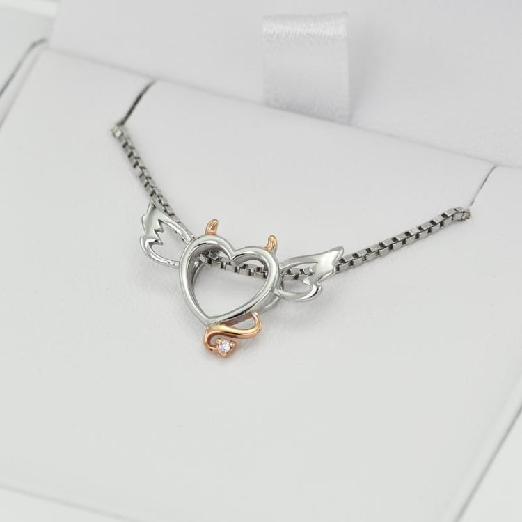 Náhrdelník srdce se zirkonem 21338