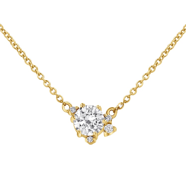 Cluster náhrdelník s lab-grown diamanty Edom 146523