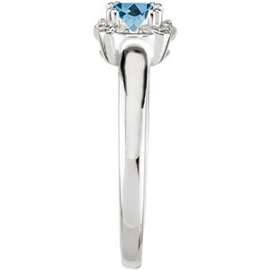 Diamantový prsten s akvamarínem 418