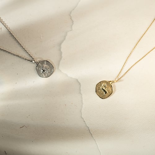 Stříbrný přívěsek se symboly znamení zvěrokruhu Lev