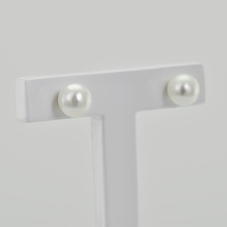 Náušnice s bílými perlami 23232