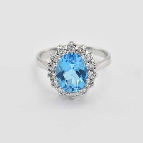 Prsten s topazem a diamanty Chrys