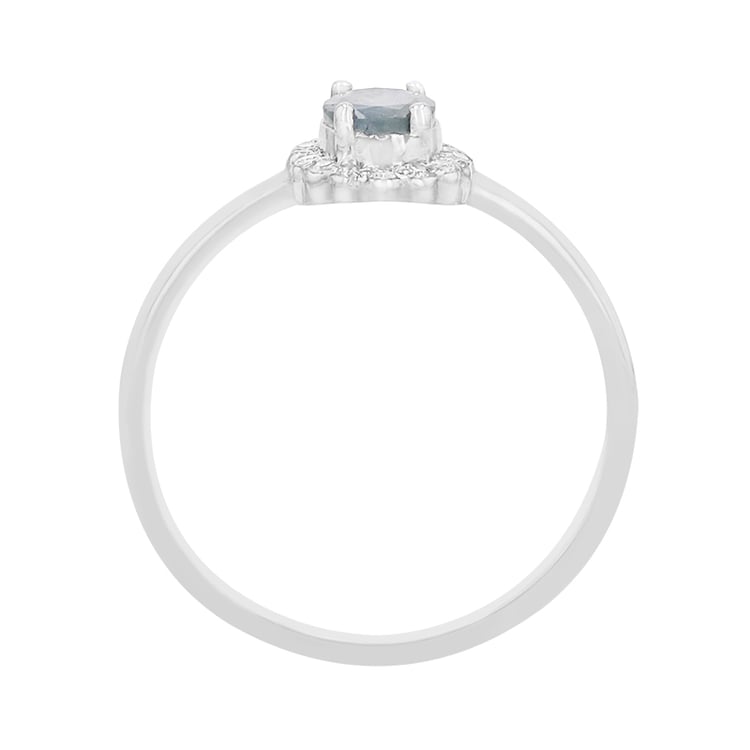 Prsten s alexandritem a postranními diamanty 83564