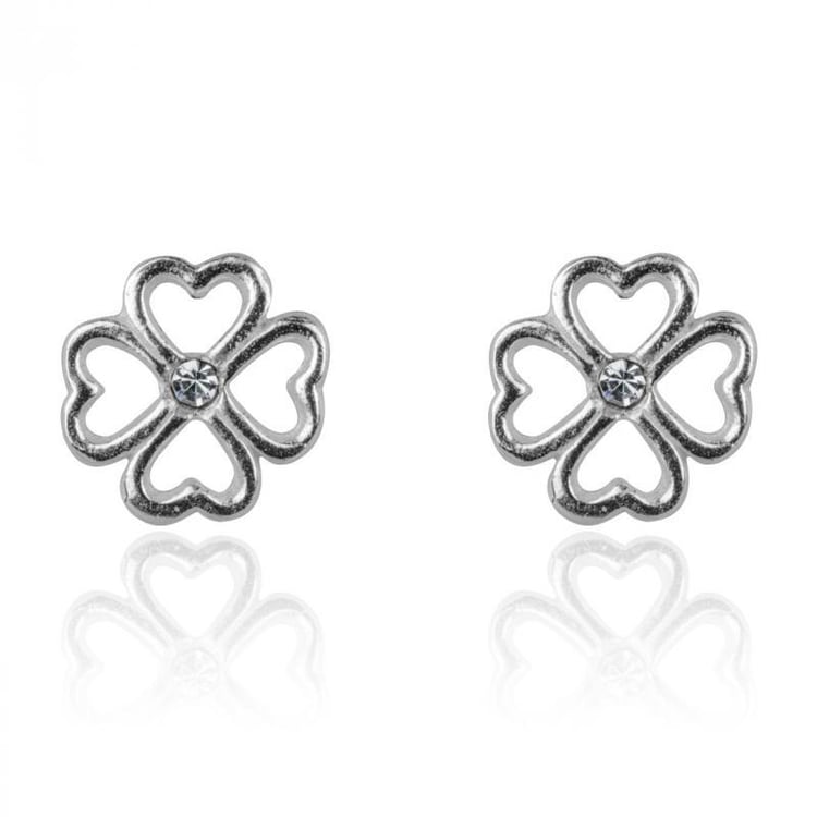 Stříbrné čtyřlístky se zirkony 5500