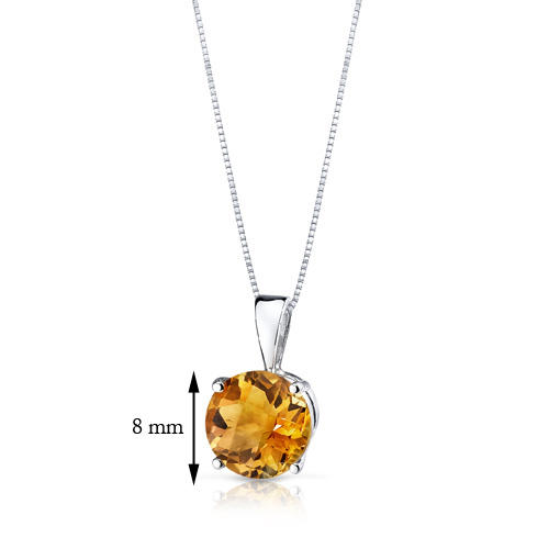 Zlatý přívěsek s 1.70ct citrínem Icy