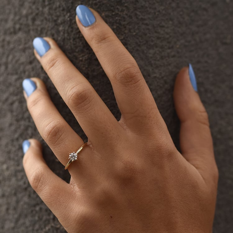 Zásnubní prsten ze žlutého zlata 154592