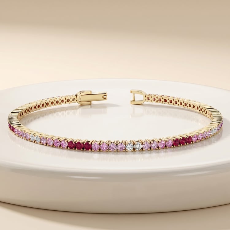 Elegantní stříbrný náramek se safíry Anastasia 167016