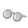 Platinové manžetové knoflíčky s modrými diamanty Valborg