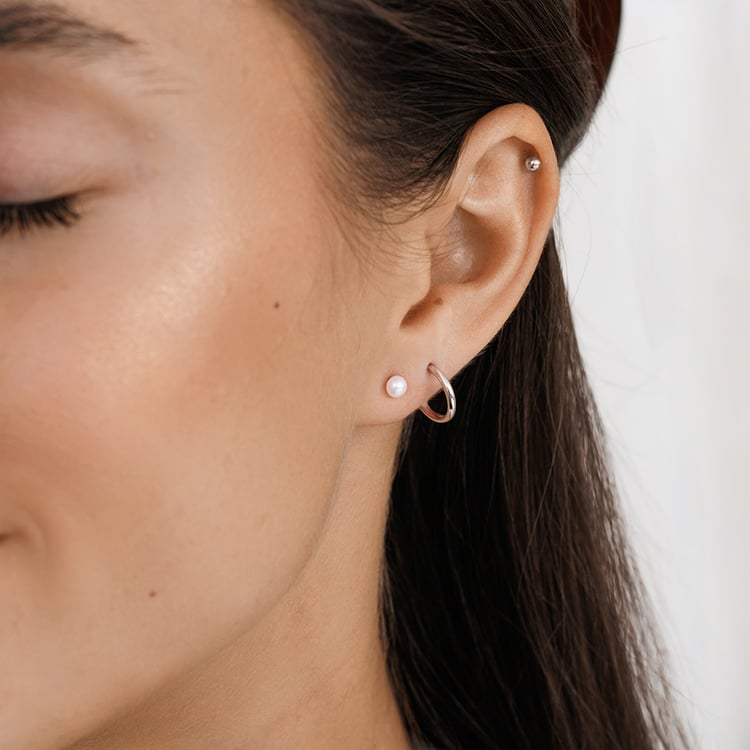 Minimalistické perlové náušnice 158431