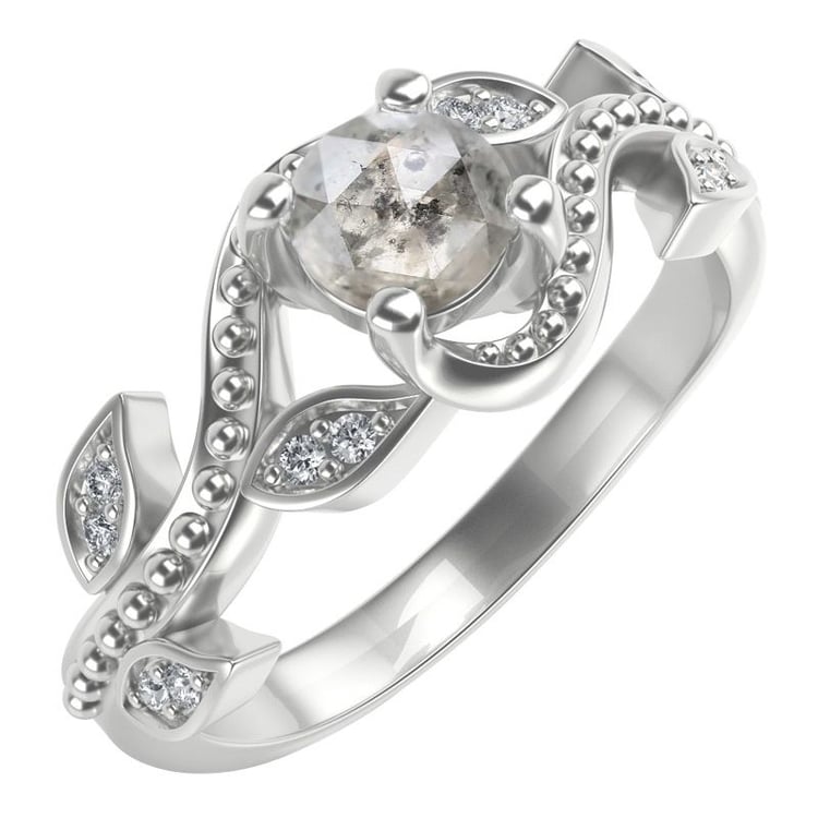 Zásnubní prsten se salt and pepper diamantem a lab-grown diamanty Vindo 115773