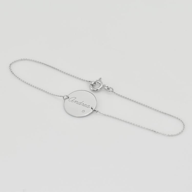 Zlatý náramek s diamantem a s gravírem dle vaší volby Shalek 115180