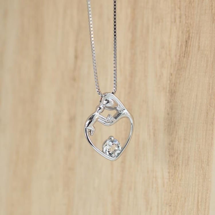 Stříbrný přívěsek matka a dítě 35990