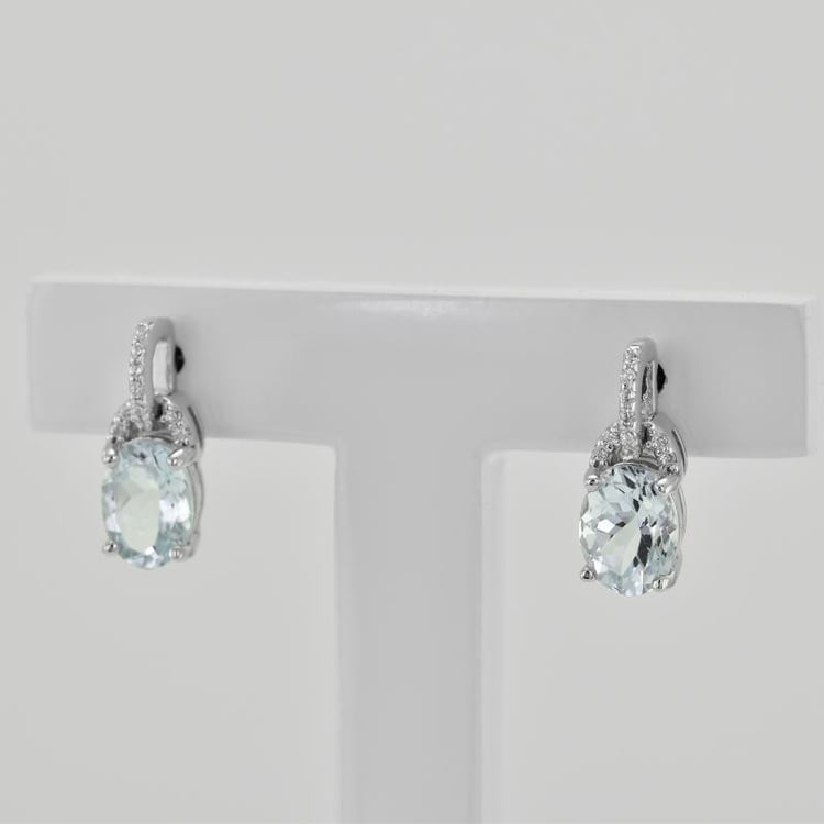 Náušnice s akvamaríny 40782