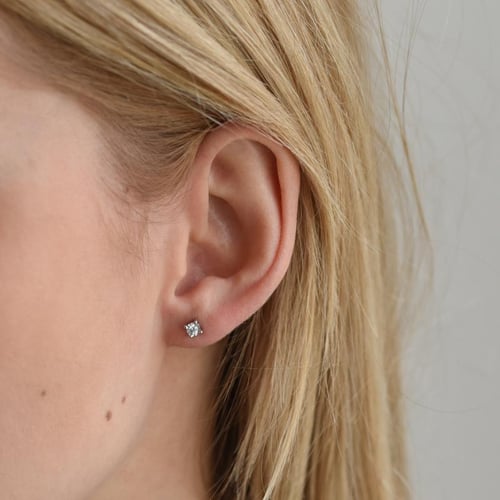 Náušnice s výběrem karátové váhy lab-grown diamantu Ammanda