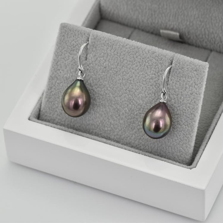 Náušnice z černých perel 51754