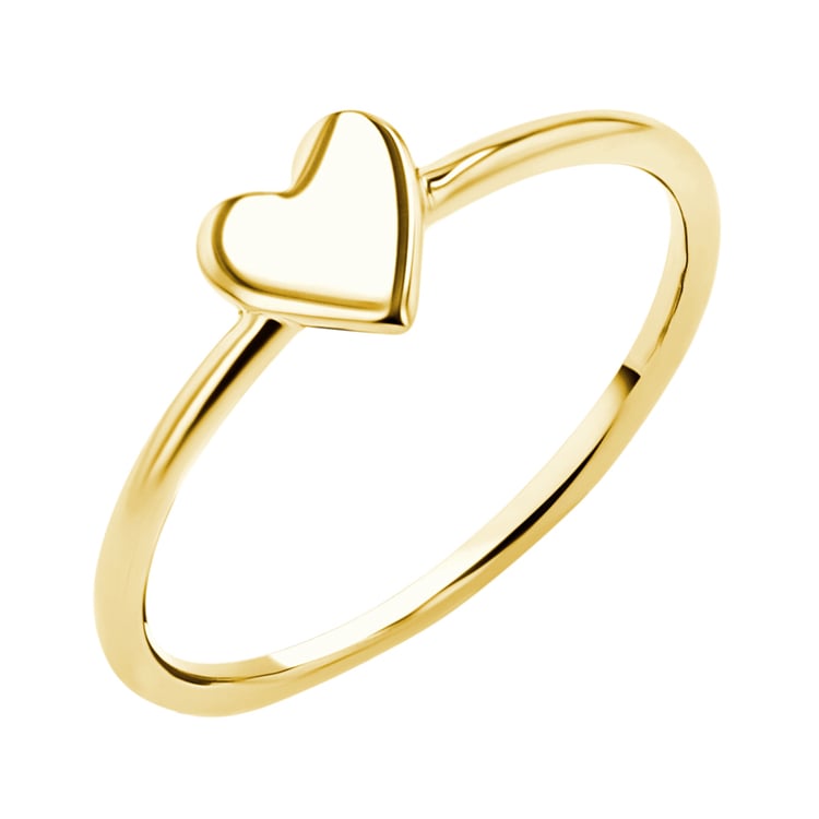 Zlatý prsten minimal se srdíčkem Ottilie 140412