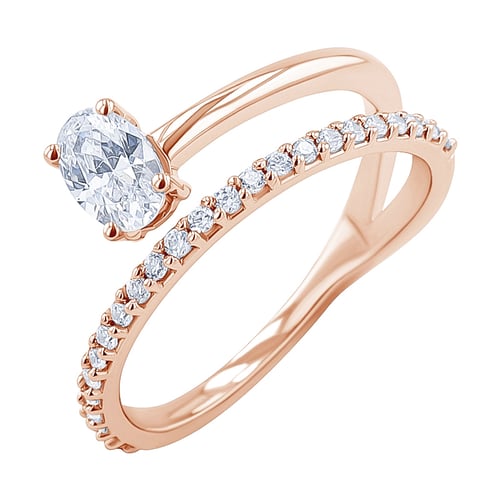 Atypický zásnubní prsten s lab-grown diamanty Lori