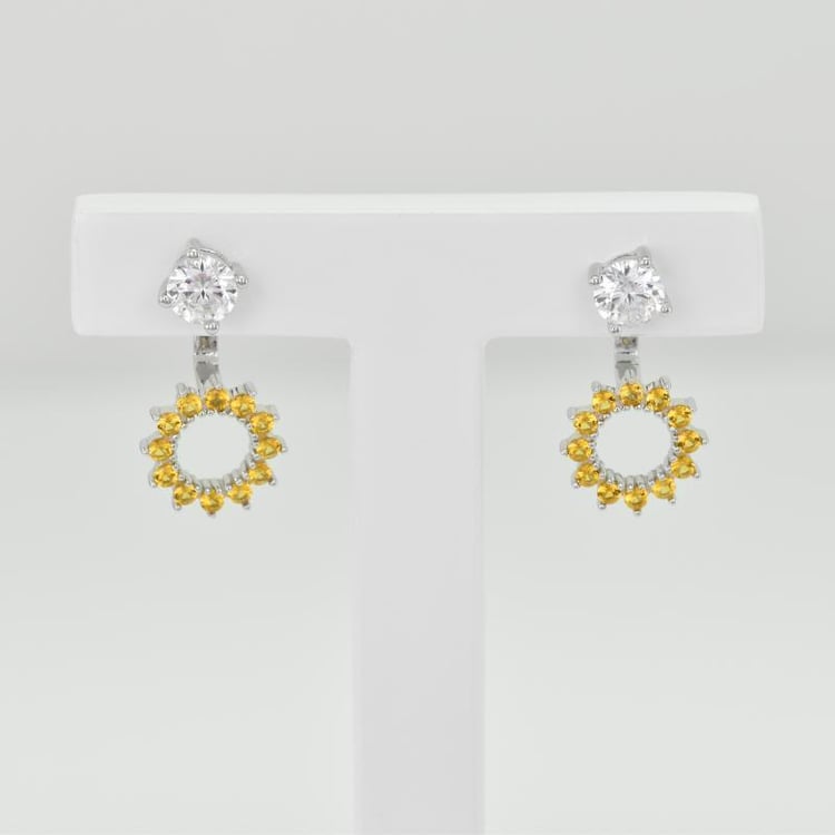 Stříbrné náušnice 2 v 1 21347