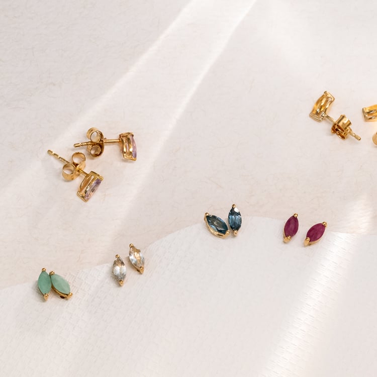 Minimalistické stříbrné náušnice s růžovými ametysty Andine 118824