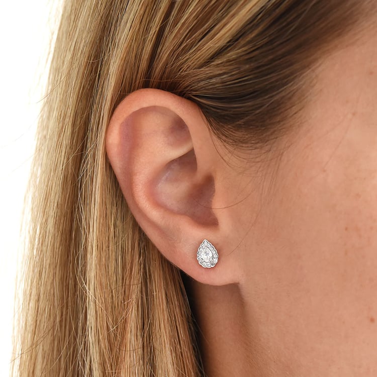 Diamantové náušnice z bílého zlata 85836