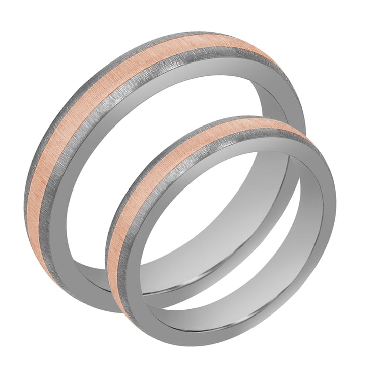 Snubní prsteny z titanu a zlata Raihan 107457