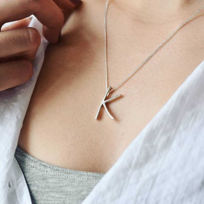 Stříbrný náhrdelník s písmenem podle výběru