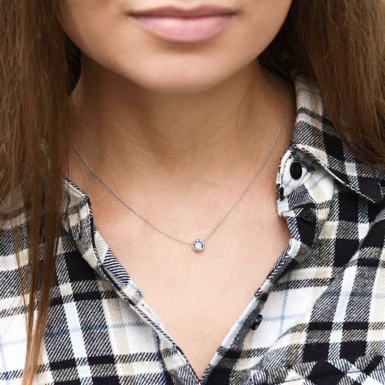 Bezel náhrdelník s akvamarínem Jonie 111598