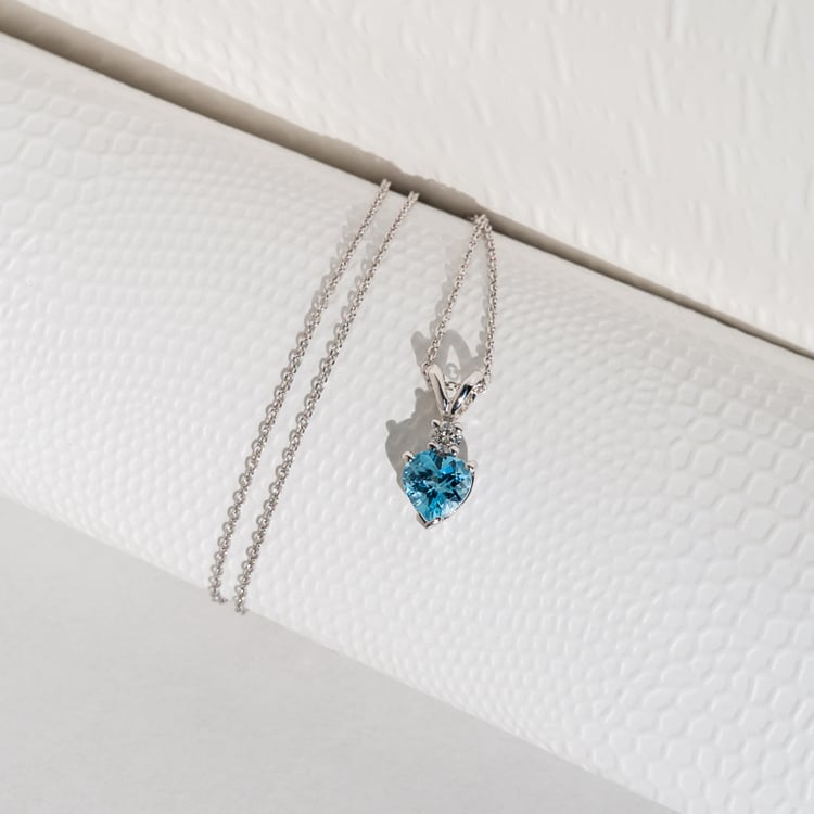 Zlatý přívěsek s topazem a diamantem Dorevie 124368