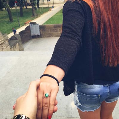 Stříbrný prsten se smaragdem