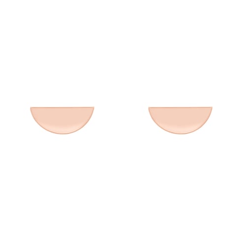 Zlaté minimalistické náušnice ve tvaru půlměsíce Tosdo