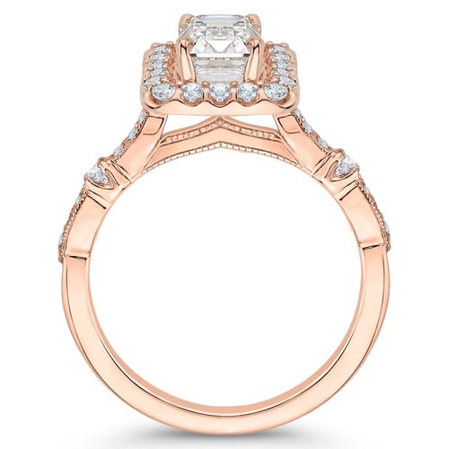 Zásnubní prsten s emerald diamantem Bina