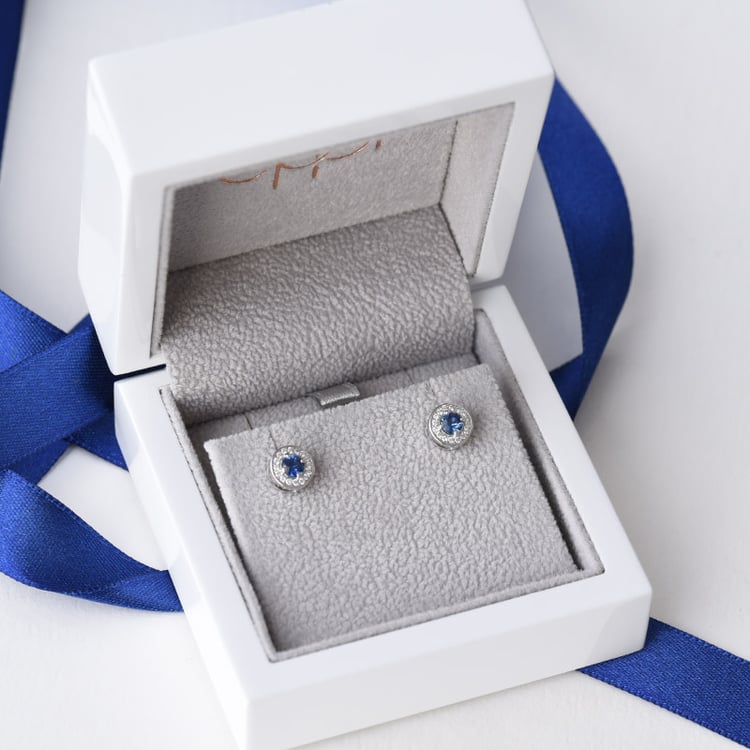 Náušnice se safíry ze zlata 78527