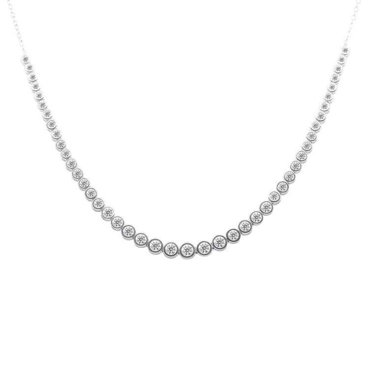 Luxusní stříbrný náhrdelník s lab-grown diamanty Sofi