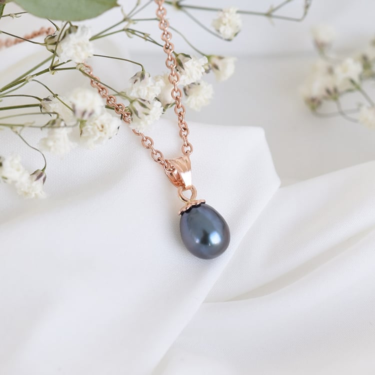 Přívěsek s černou perlou 87958