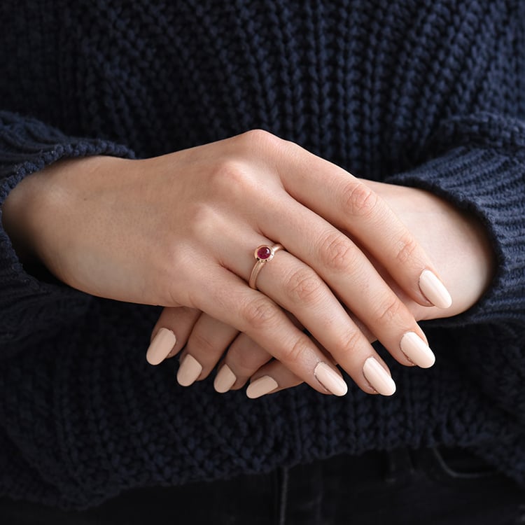 Rubínový zlatý prsten 75259