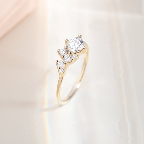 Cluster prsten s lab-grown diamanty Sava