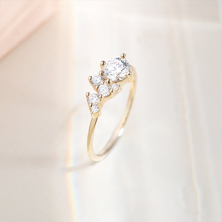 Cluster prsten s lab-grown diamanty Sava 152009