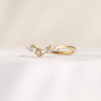 Vykrojený prsten s round a marquise lab-grown diamanty Fergal