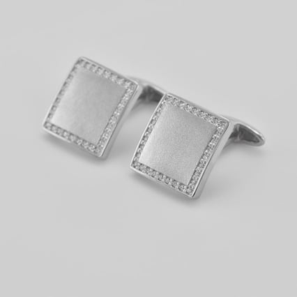 Stříbrné manžetové knoflíčky s diamanty Urban