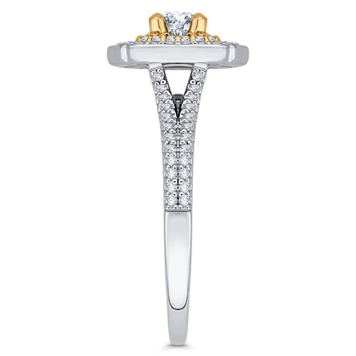Extravagantní halo zásnubní prsten s lab-grown diamanty Giacomo