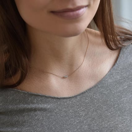 Zlatý choker s diamantovými korálky Xanadie