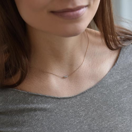 Zlatý choker s diamantovými korálky Xanadie