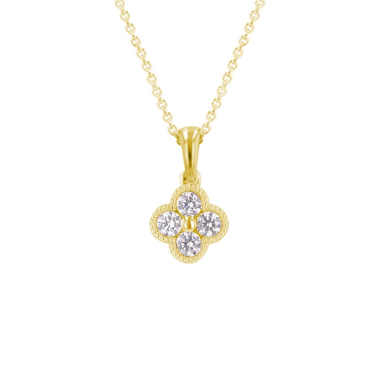 Přívěsek s lab-grown diamanty ve tvaru květiny Arwen 110484