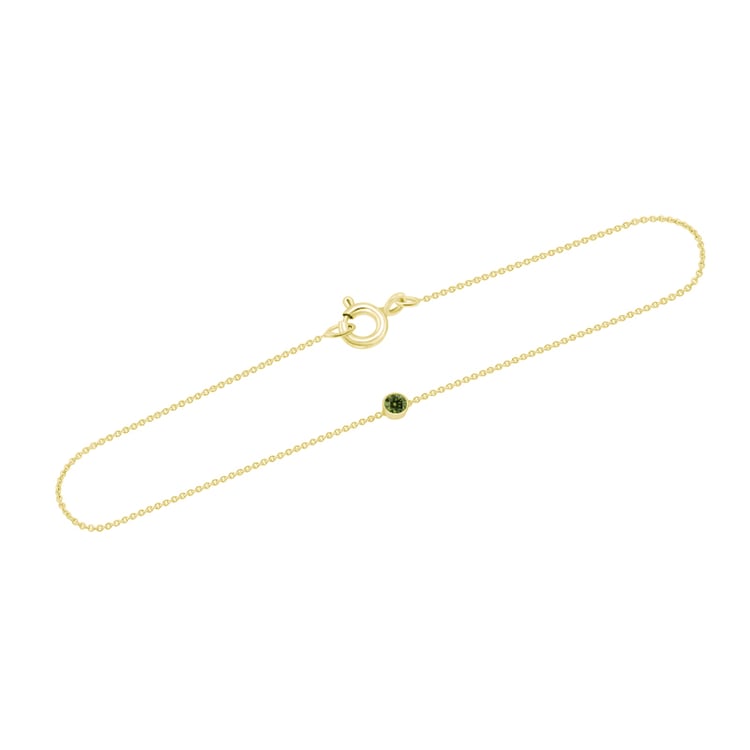 Zlatý náramek s drobným diamantem